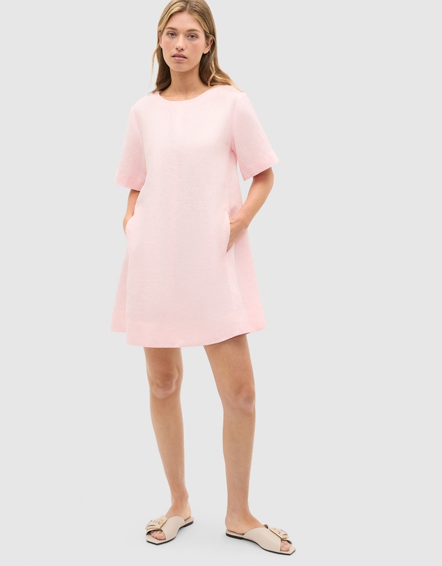 Seed Heritage - Linen Short Sleeve Mini Dress