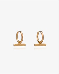 Rachel Jackson - Mini T-Bar Huggie Hoop Earrings