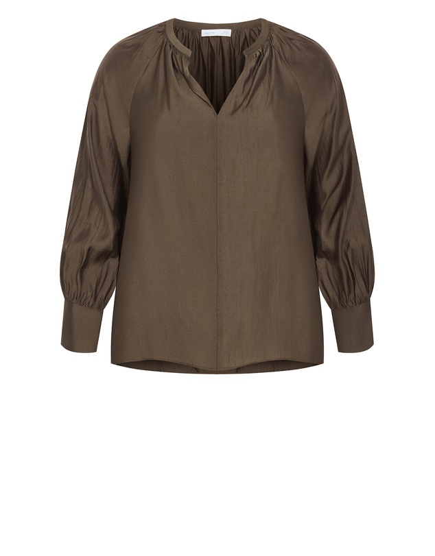 City Chic - Felicity Relaxed V Neck Shirt