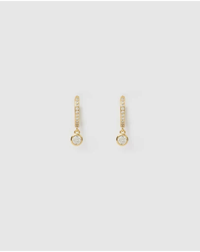 Arms Of Eve - Rhodes Gold Earrings - Stone