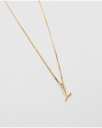 Kirstin Ash - Y Outline Initial Necklace