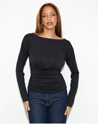 Dazie - Sofia Draped Back Chain Top