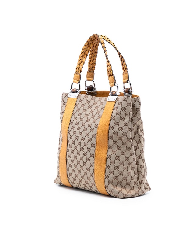 Pre-Loved by Azura Reborn - Pre-Loved Large GG Canvas Bamboo Libeccio Tote