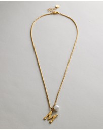 Zahar - Pearl Letter M Necklace