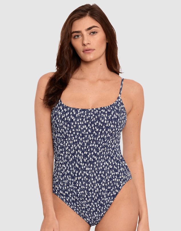 Polo Ralph Lauren - Le Petit Fleur Smocked Kennedy Low Back Swimsuit