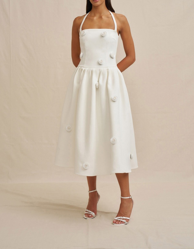 BY JOHNNY. - Anita Spot Halter Dress