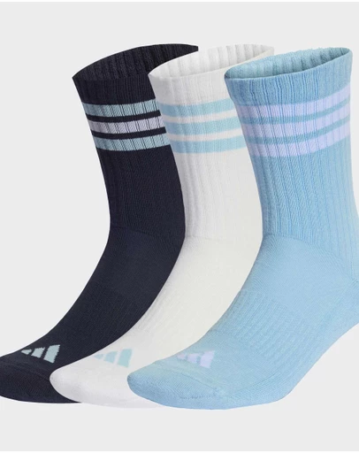 adidas Performance - 3-Stripes Cushioned Crew Socks 3 Pair Pack Unisex