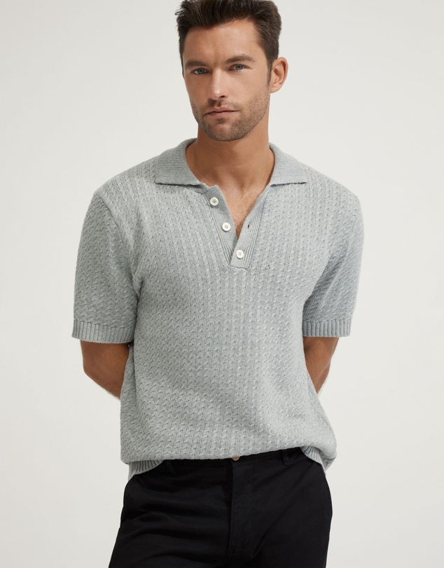 Oxford - Harrison Cable Knit Polo