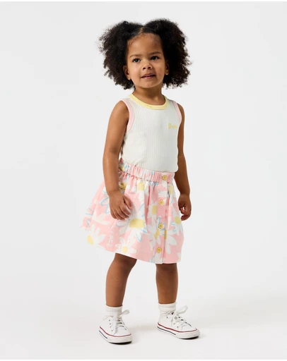Goldie + Ace - Pink Daisy Skirt - ICONIC EXCLUSIVE - Babies-Kids