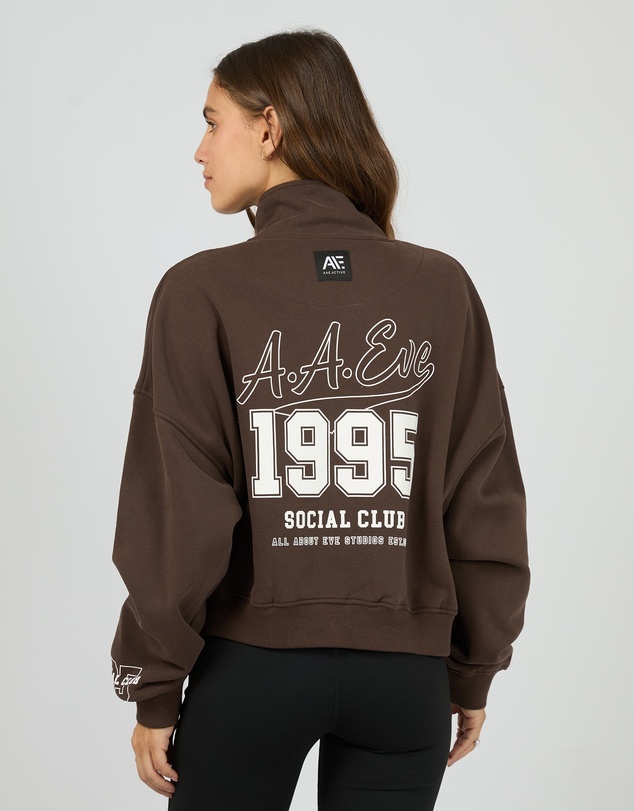 All About Eve - Eve Team 1/4 Zip Brown
