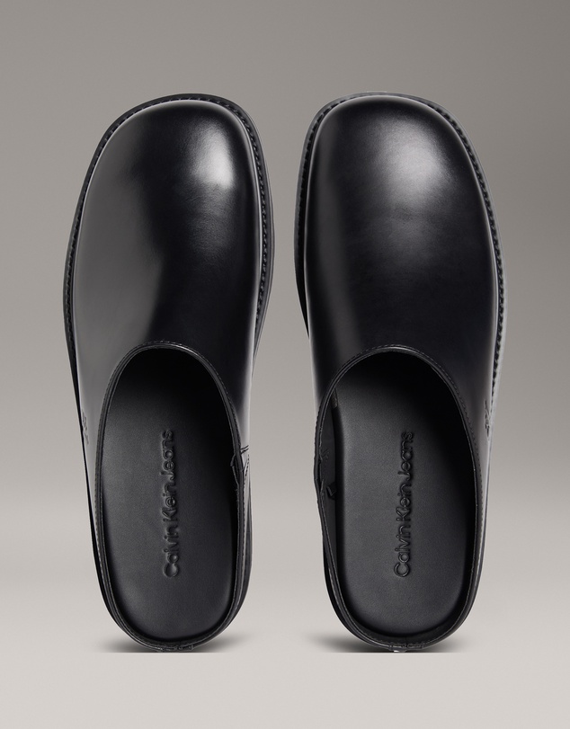 Calvin Klein - Square Leather Mules