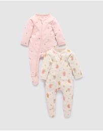 Purebaby - 2 Pack Zip Growsuit -Kids-Babies
