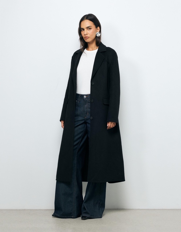 Revibe - Repaired AERE Orla Double Faced Wool Coat - AU 8