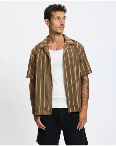 Rhythm - West Winds Stripe SS Shirt