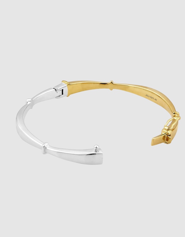 Elli Jewelry - Bracelet Women Elegant Bicolor 925 Sterling Silver Gold Plated