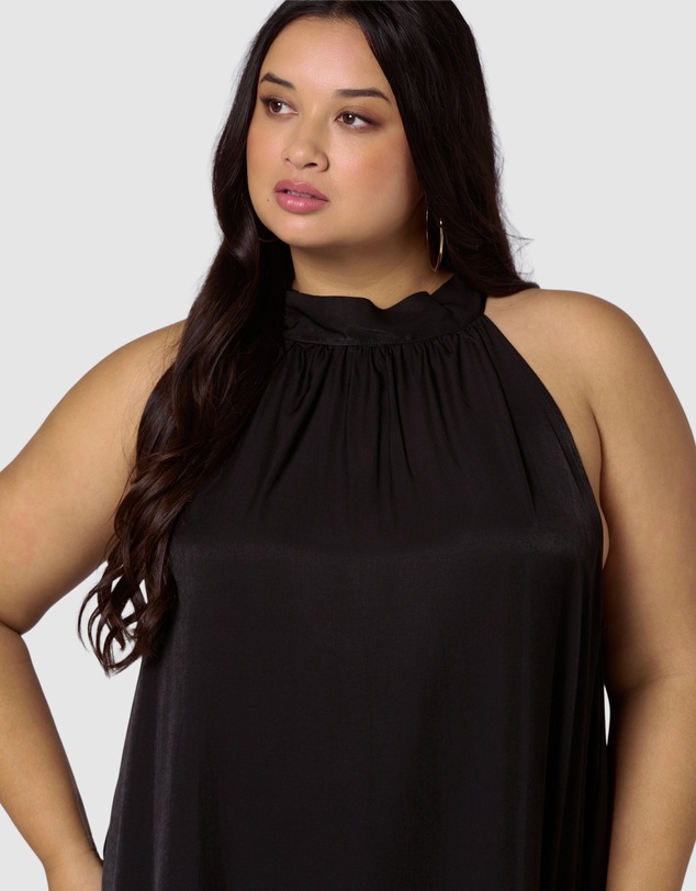 Sunday In The City - Obsidian Halterneck Maxi Dress