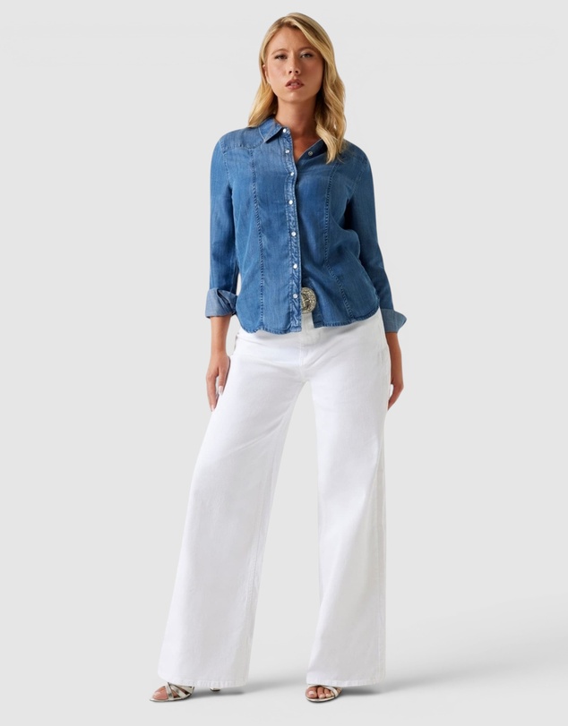 GUESS - High-Rise Mardi Wide Leg Jeans
