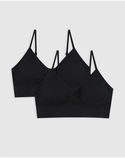 Ambra - 2 Pack Bare Essentials Recycled Nylon Padded Wirefree Bra