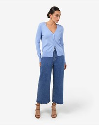 Forcast - Nicolette V-Neck Knit Cardigan