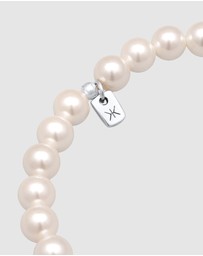 Kuzzoi - ICONIC EXCLUSIVE - Bracelet Trend Elegant with Shell Core Pearls in 925 Sterling Silver