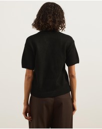 Atmos&Here - Ayla Knitted Boxy T-Shirt