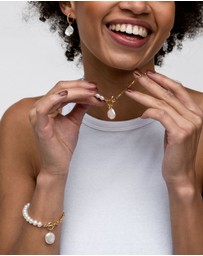 Dower & Hall - Women's Timeless Keshi Pearl Chain Bracelet In Gold Vermeil