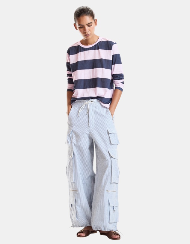 Cynthia Rowley - Seersucker Madras Cargo Pants