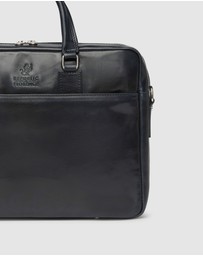 Republic of Florence - The Tokyo Blue Leather Laptop Briefcase