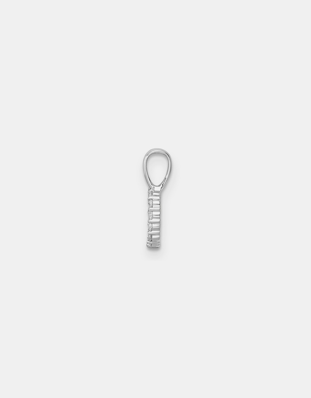 Zoe Olivia - 9K White Gold Lab Grown Diamond Initial D Pendant