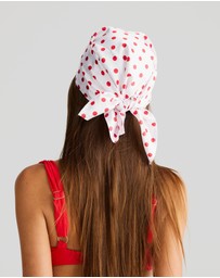 Vacay Swimwear - Havana Head Scarf Red Polka