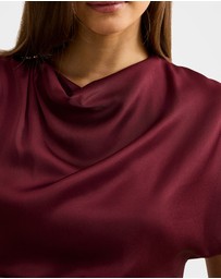 Forever New - Genevieve Satin Drape Maxi Dress