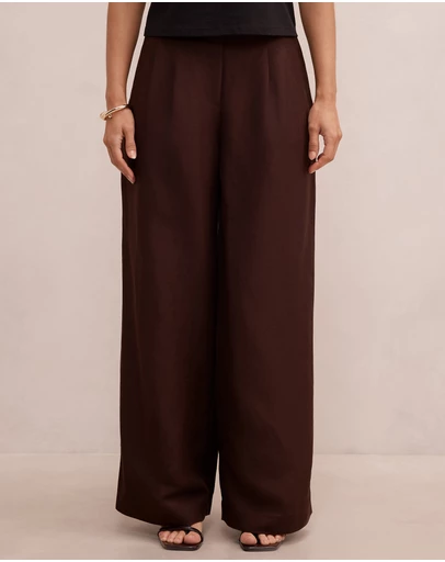 Forever New Petite - Eva Petite Linen Wide Leg Pants