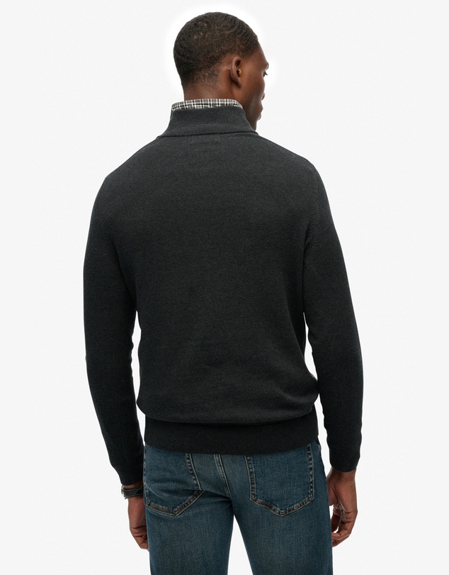 Superdry - Slim Fit Essentials Cotton Half Zip