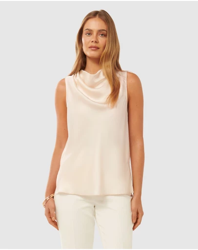 Forever New - Sallie Satin Cowl Neck Tank Top