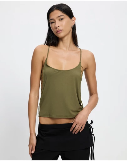 Jaded London - Draped Bead Trim Top