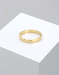 Elli Jewelry - Ring Wedding Ring Partner Ring Basic in 375 Yellow Gold