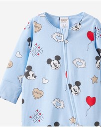 Cotton On Kids - Disney Mickey Mouse Long Sleeve Zip Romper