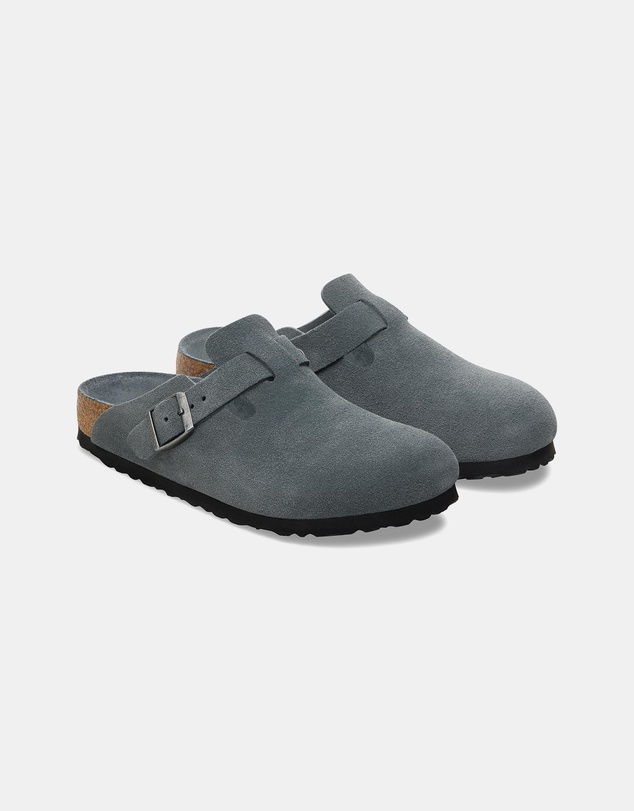 Birkenstock - Boston SFB Tonal Footbed Suede Leather Regular - Men's