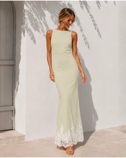Esther & Co - Thaissia Dress - Sage Siren