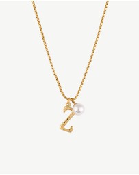 Zahar - Pearl Letter Z Necklace