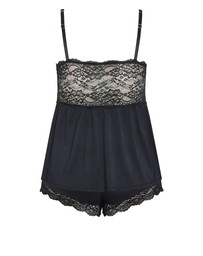 City Chic - Plus size Juliette Cami Short Set - black