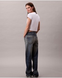 Calvin Klein Jeans - Monogram Logo Ribbed Baby Tee