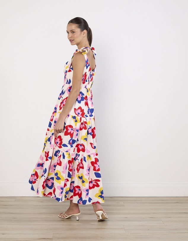 Cirkular - Pre-Loved - Kate Spade Summer Flowers Tiered Midi Dress