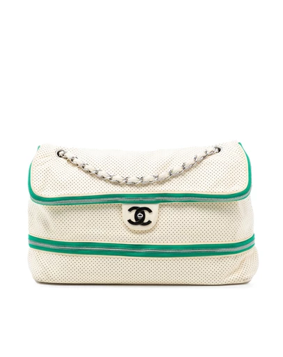 Pre-Loved by Azura Reborn - Pre-Loved Perforated Calfskin Expandable Shoulder Bag