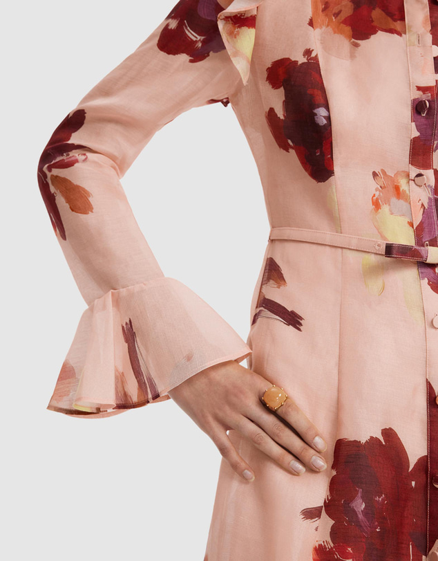 LEO LIN - Katrina Butterfly Sleeve Midi Dress