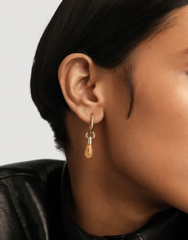 PDPAOLA - Yellow Aventurine Jupiter Single Hoop