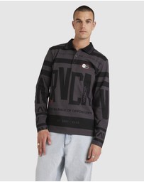 RVCA - Mens All Brand Polo Long Sleeve Shirt