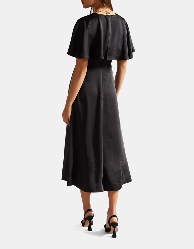 Ted Baker - Immie Satin Midi Dress With Cape Sleeve