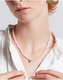 Karen Walker - Petite Bow with Pearls Necklace