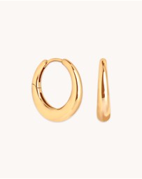 Astrid & Miyu - Dome Medium 18ct Gold Plated Hoops